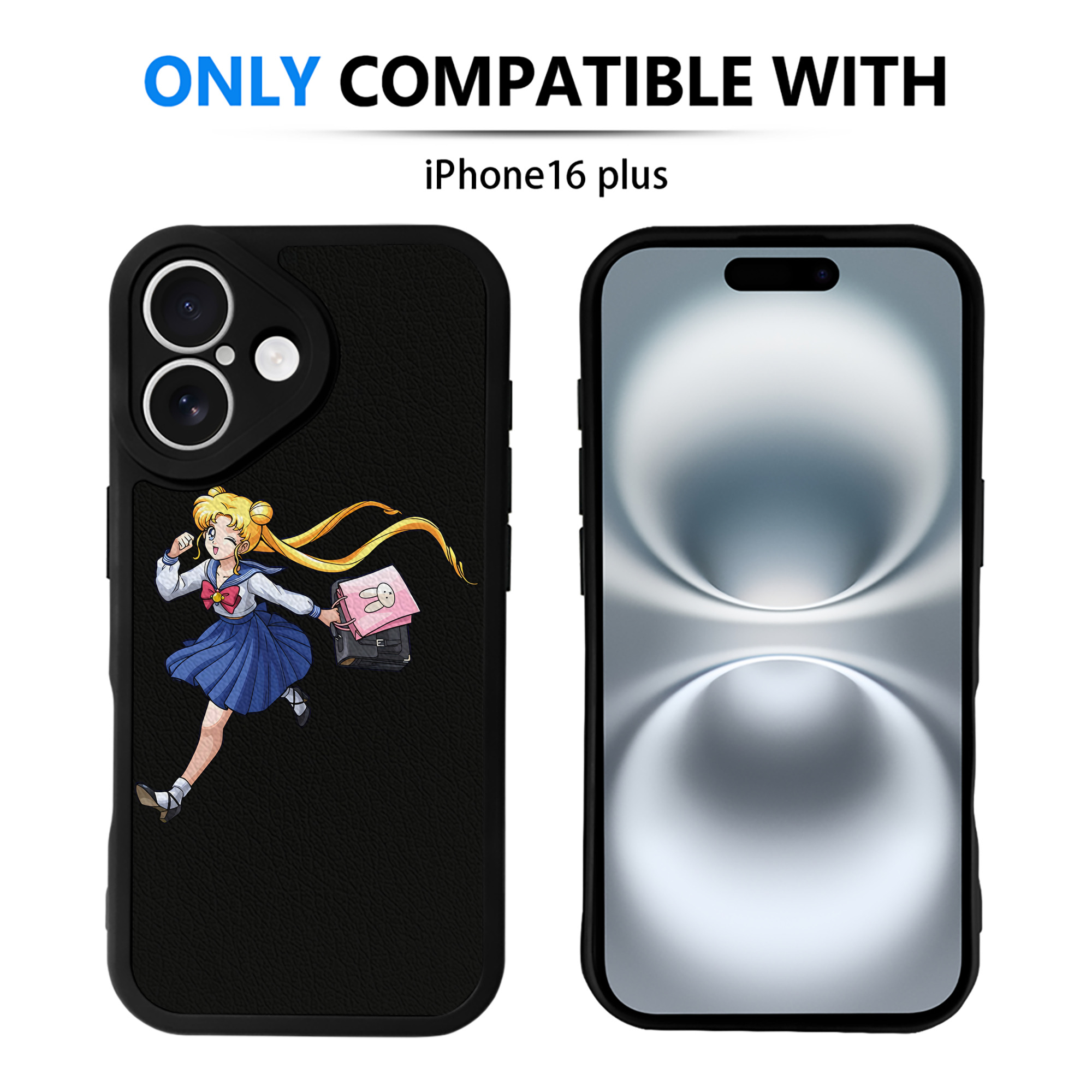 （画像用） 美少女戦士セーラームーン 愛野 美奈子 あいの みなこ Sailor Moon Aino Minako 【iPhone 16シリーズ対応】シリコンスマホケース（レザー調） 材質：シリコン